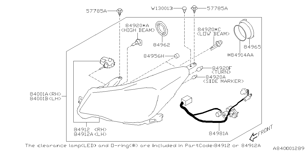 Diagram HEAD LAMP for your 1999 Subaru Forester   