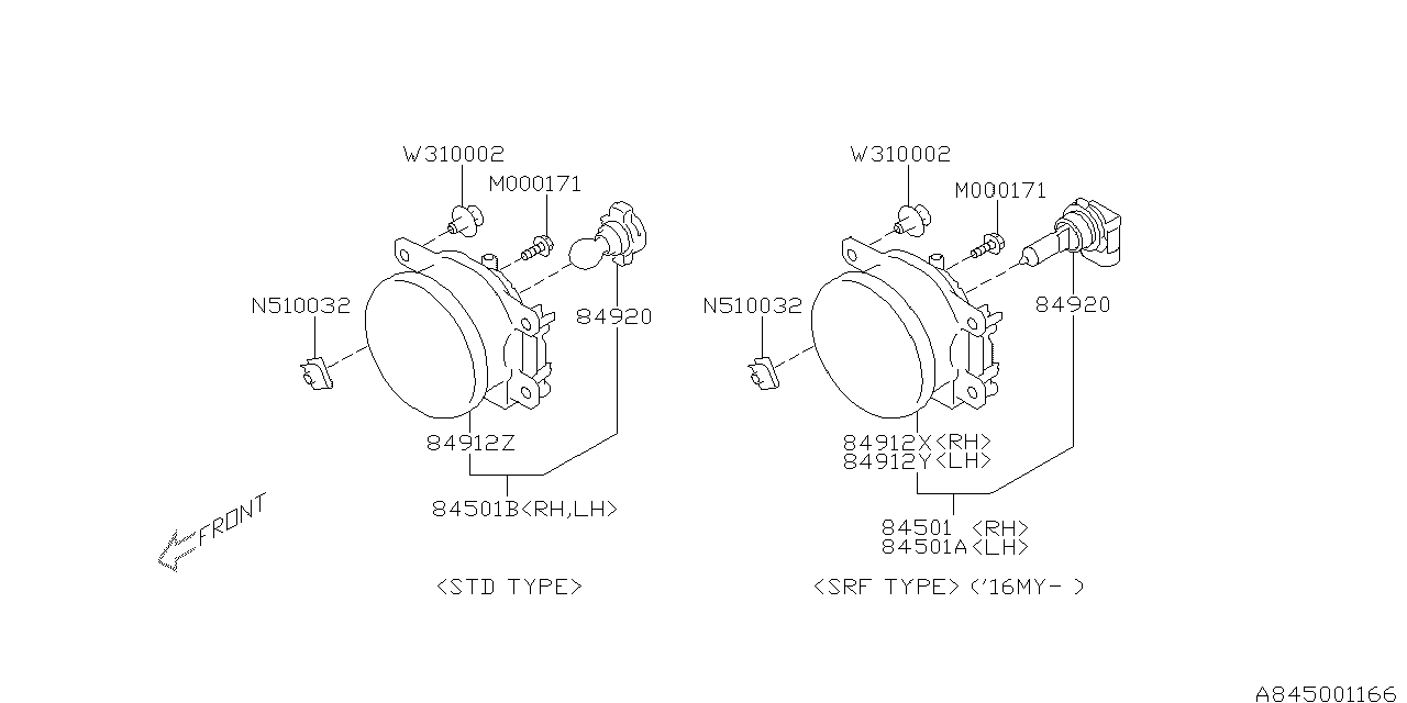 Diagram LAMP (FOG) for your Volkswagen