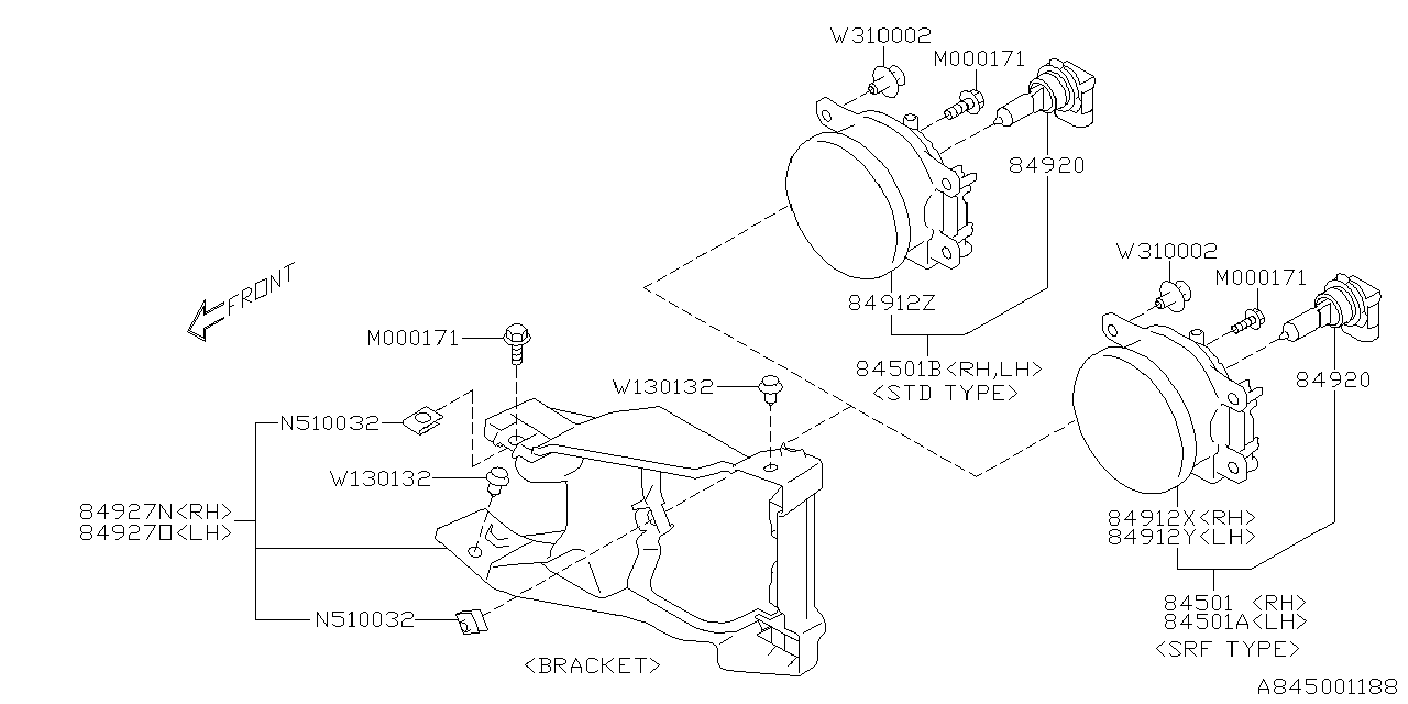 Diagram LAMP (FOG) for your 2002 Subaru Impreza   