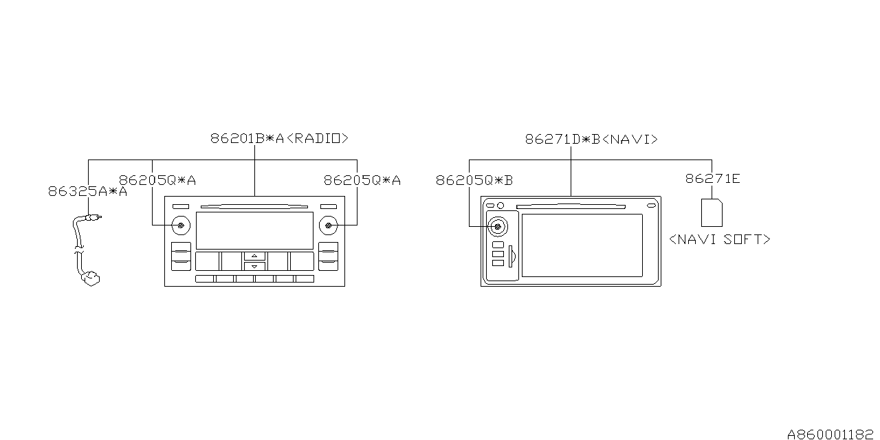 AUDIO PARTS (RADIO) Diagram