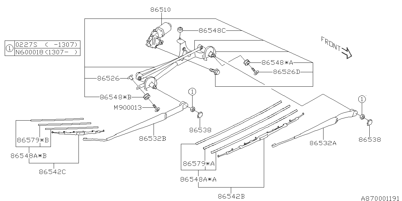 Diagram WIPER (WINDSHILDE) for your 2009 Subaru STI   