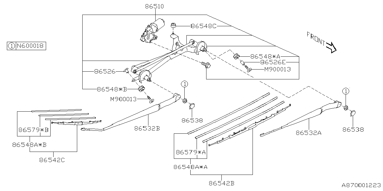 Diagram WIPER (WINDSHILDE) for your 2018 Subaru Forester   