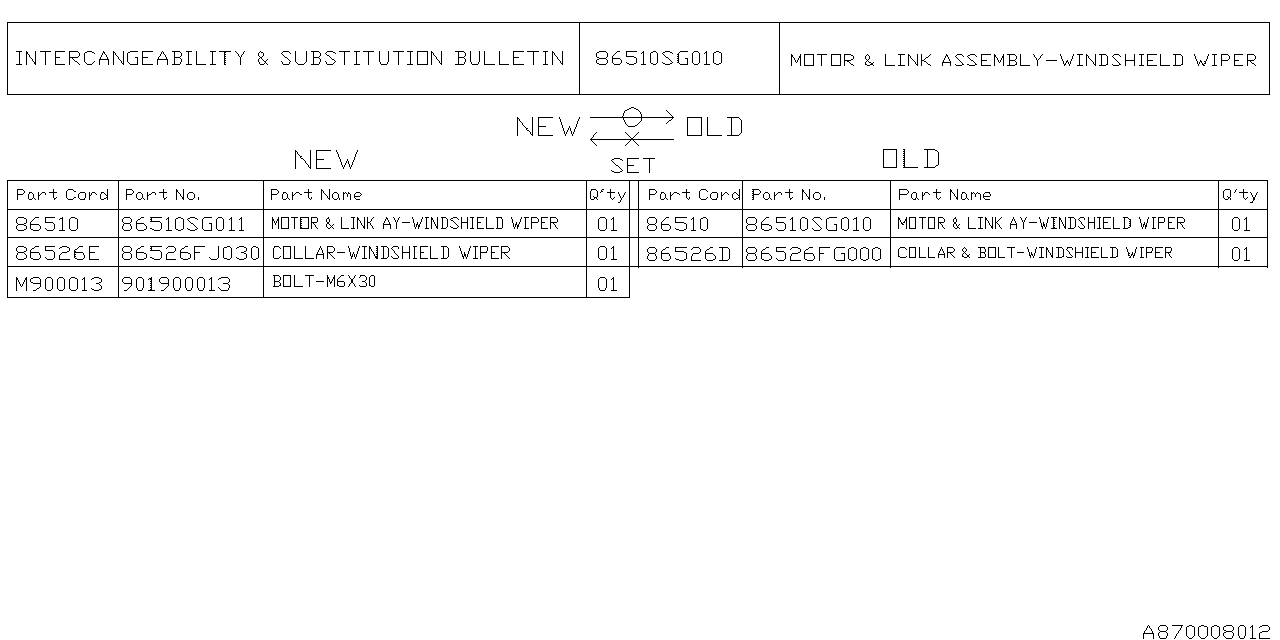 Diagram WIPER (WINDSHILDE) for your Subaru