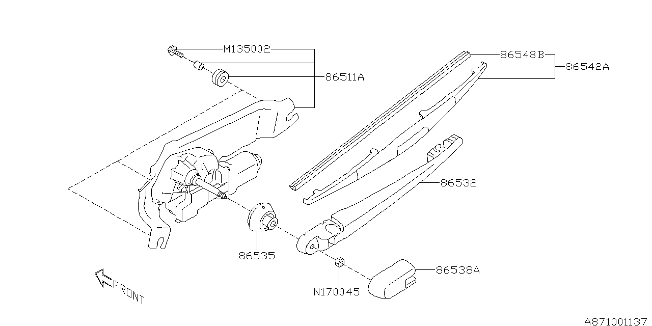 Diagram WIPER (REAR) for your 2006 Subaru Forester   