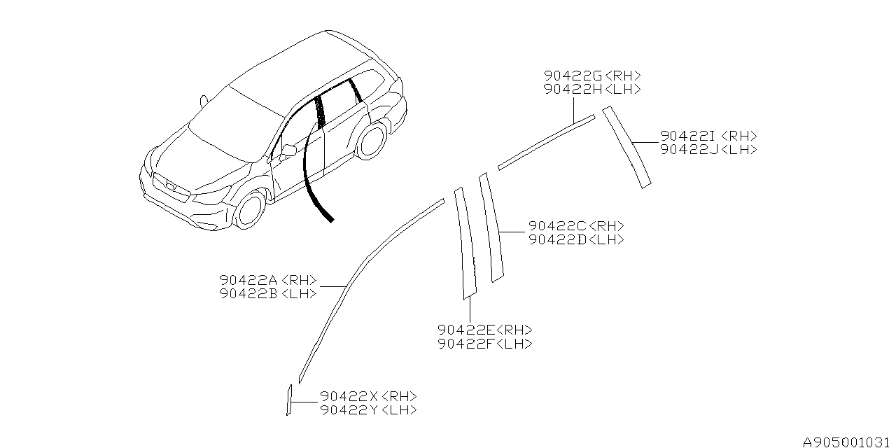 Diagram TAPE for your 2018 Subaru Forester  I 