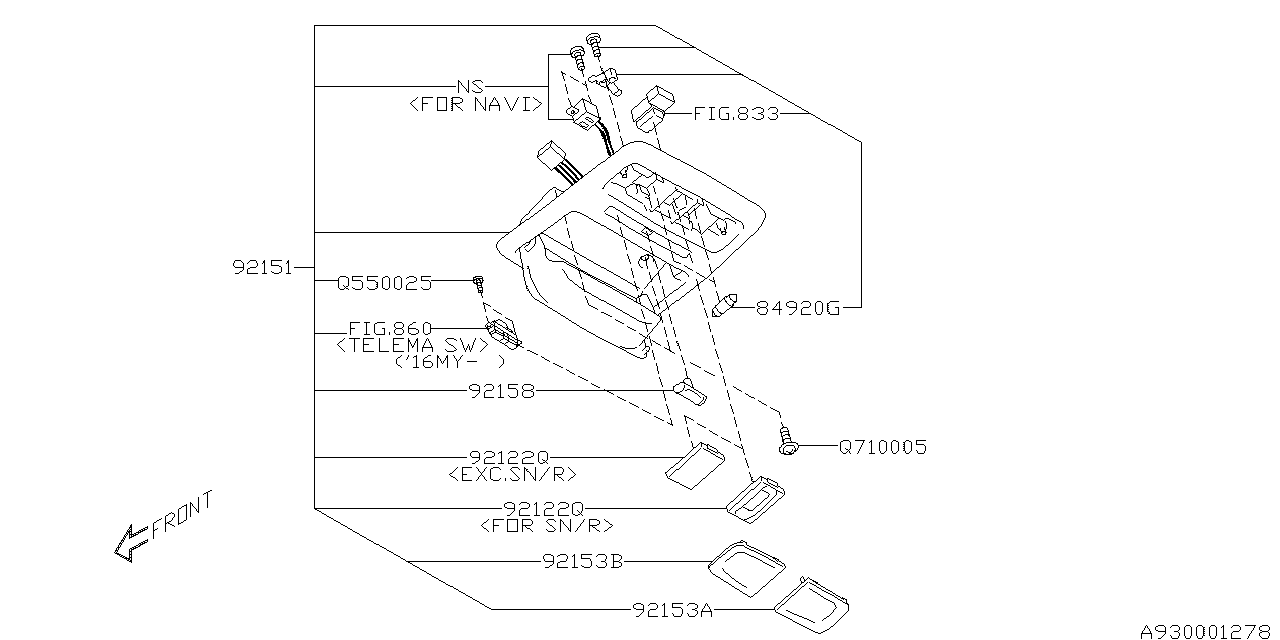 Diagram CONSOLE BOX for your Subaru