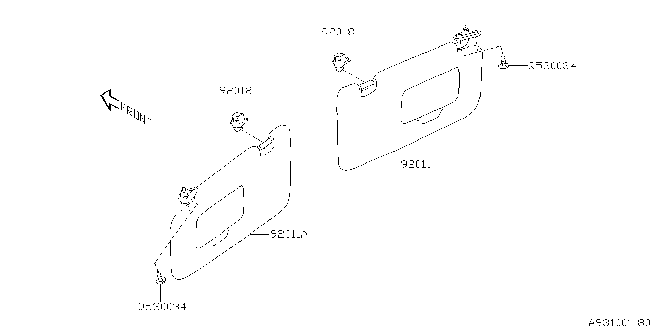 Diagram ROOM INNER PARTS for your 2007 Subaru Forester   