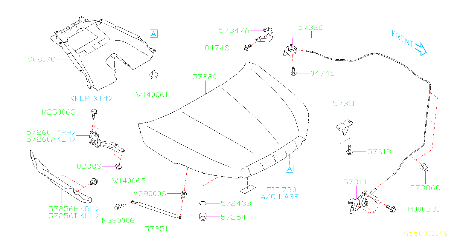 how to open hood of car subaru impreza