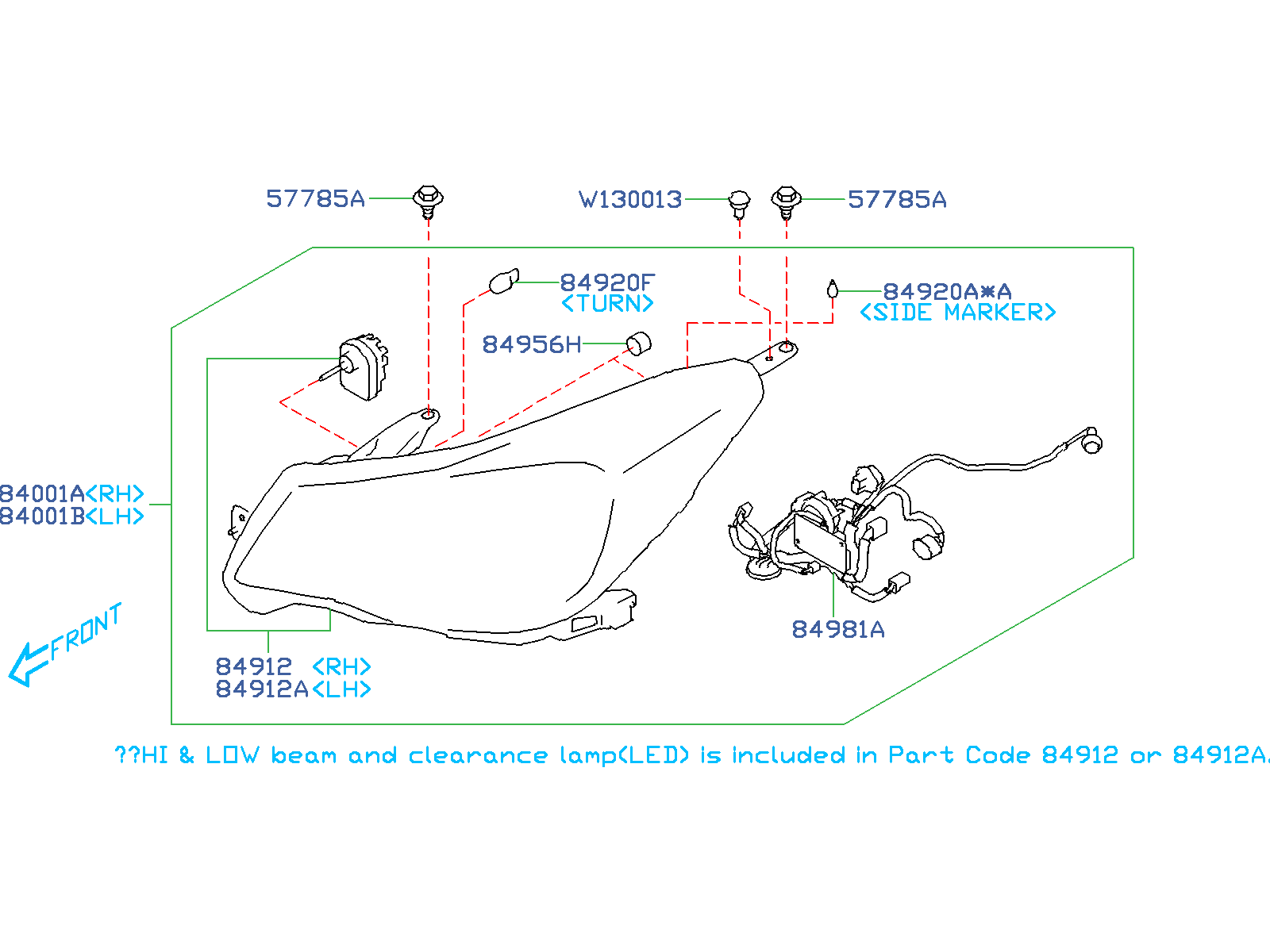 Subaru Forester Headlight Left Sg Genuine Subaru Part