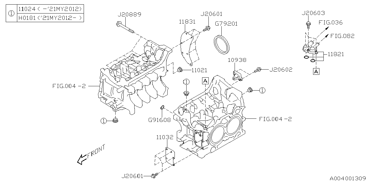 Diagram CYLINDER BLOCK for your 2015 Subaru Impreza  Sport Wagon 