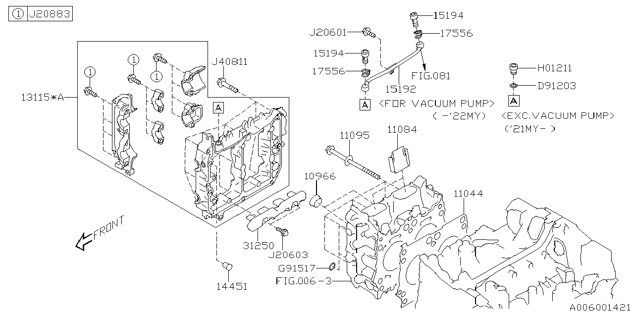 Diagram CYLINDER HEAD for your 2017 Subaru Legacy  R Limited Sedan 