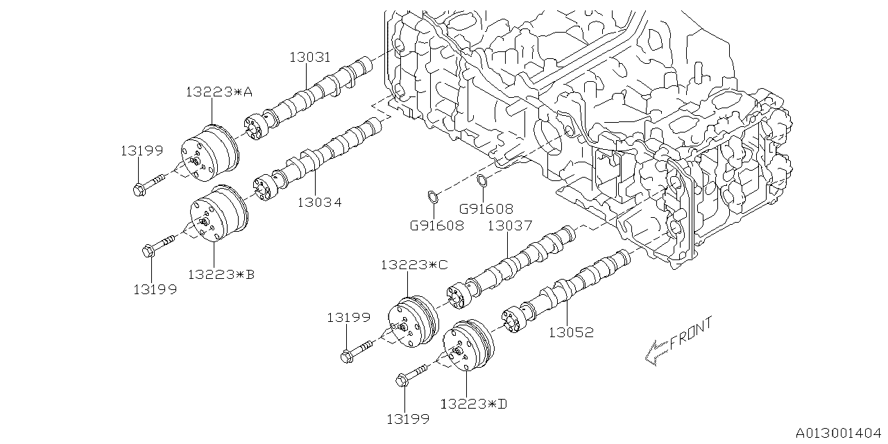 Diagram CAMSHAFT & TIMING BELT for your 2015 Subaru Legacy   