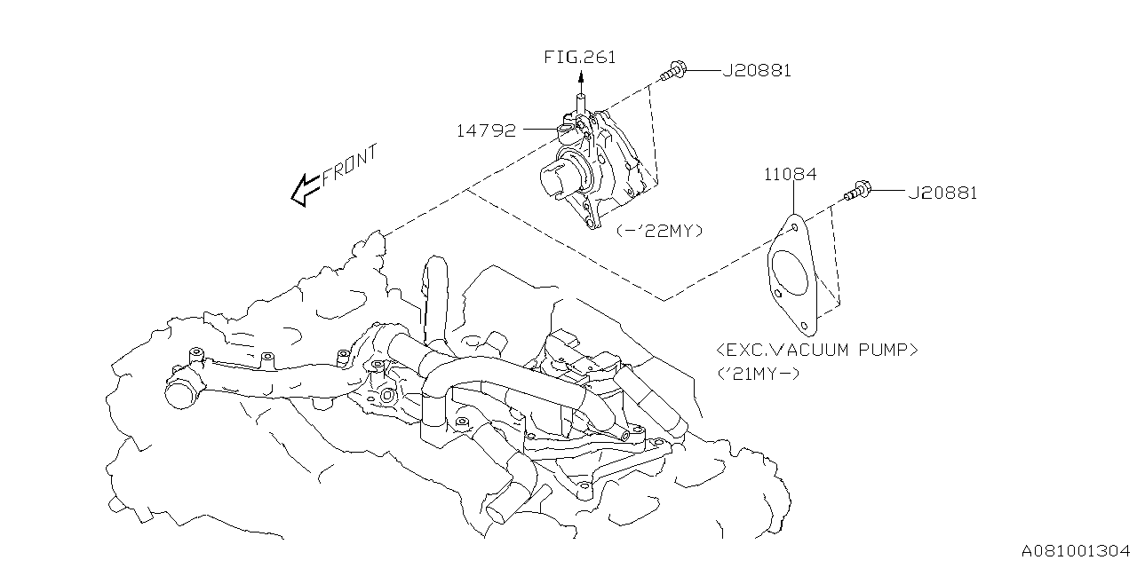 Diagram EMISSION CONTROL (EGR) for your 2024 Subaru Forester   