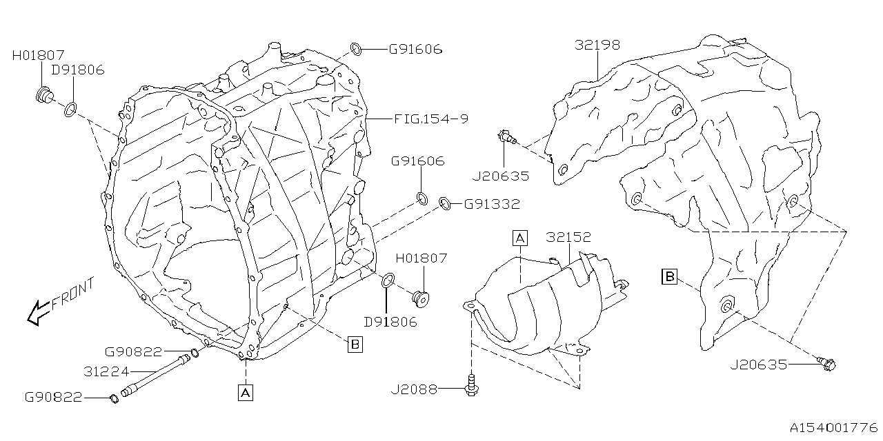 AT, TRANSMISSION CASE Diagram