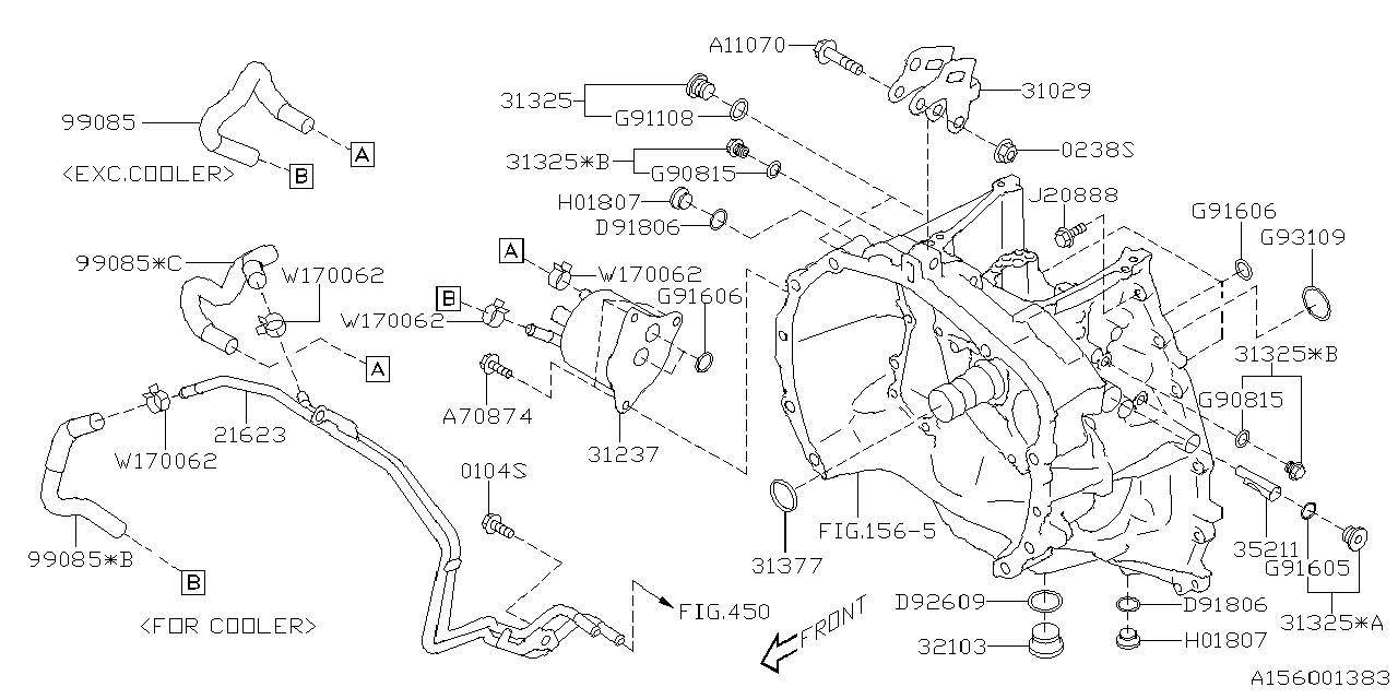 Diagram AT, TORQUE CONVERTER & CONVERTER CASE for your 2022 Subaru Outback  R Wilderness 