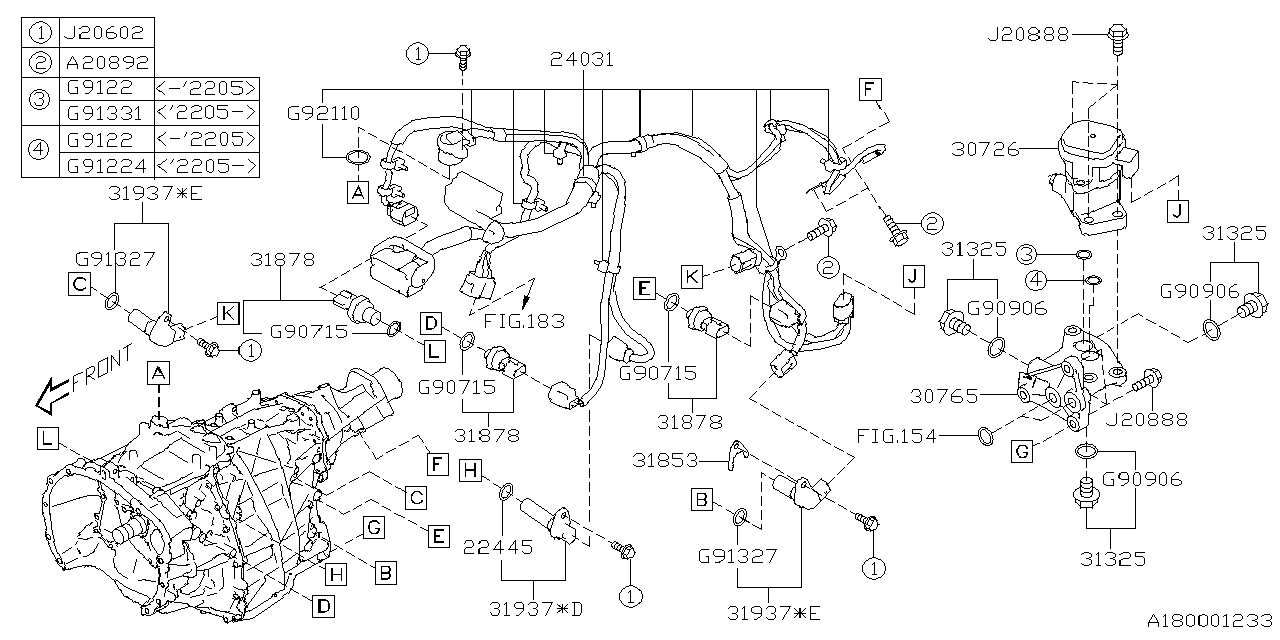 Diagram AT, SHIFT CONTROL for your 2021 Subaru WRX LIMITED WITH LIP ES  