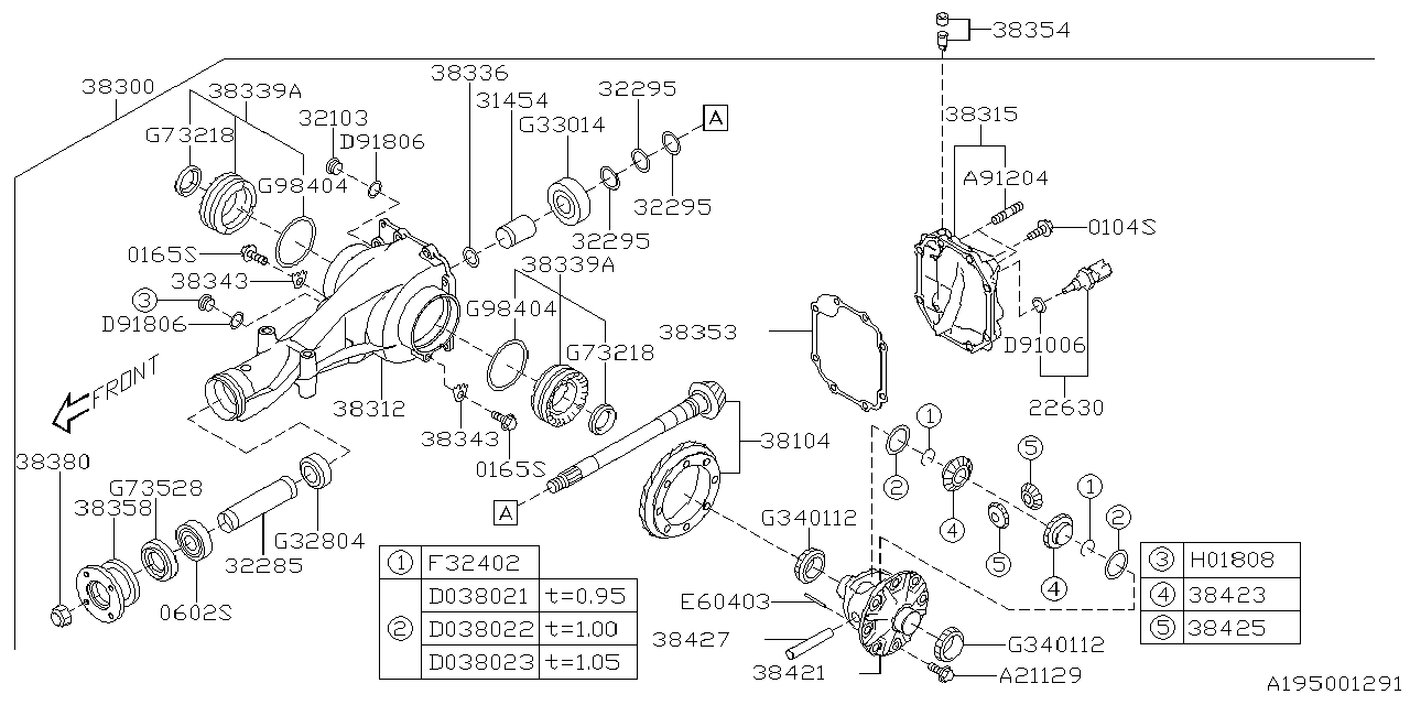 Diagram DIFFERENTIAL (INDIVIDUAL) for your 2002 Subaru Impreza   