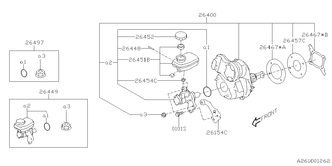 Diagram BRAKE SYSTEM (MASTER CYLINDER) for your Subaru Forester  