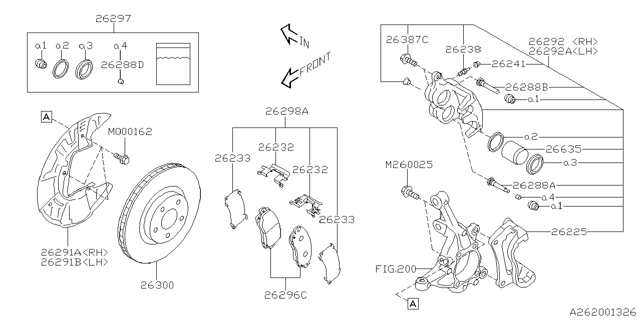 Diagram FRONT BRAKE for your 2016 Subaru Impreza   