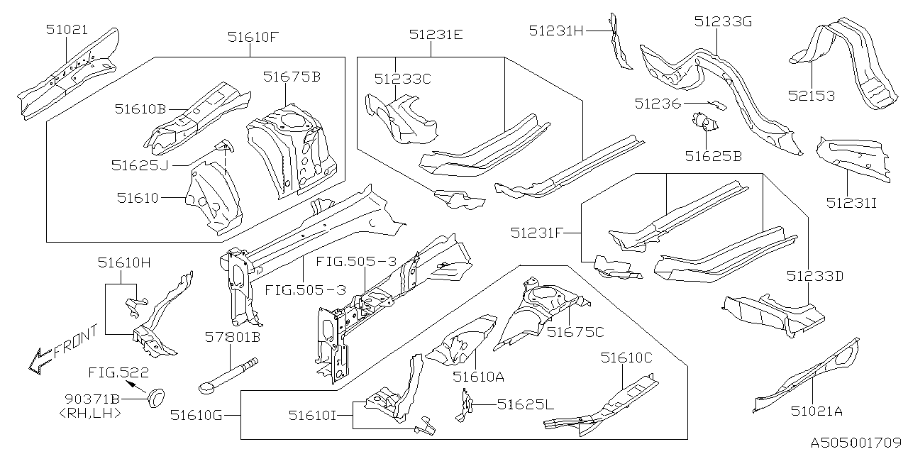 Diagram BODY PANEL for your Subaru