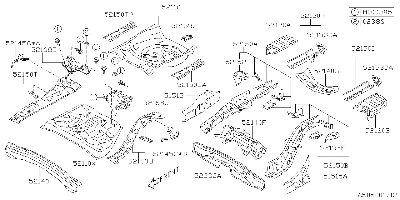 Diagram BODY PANEL for your 2004 Subaru Legacy  GT Sedan 