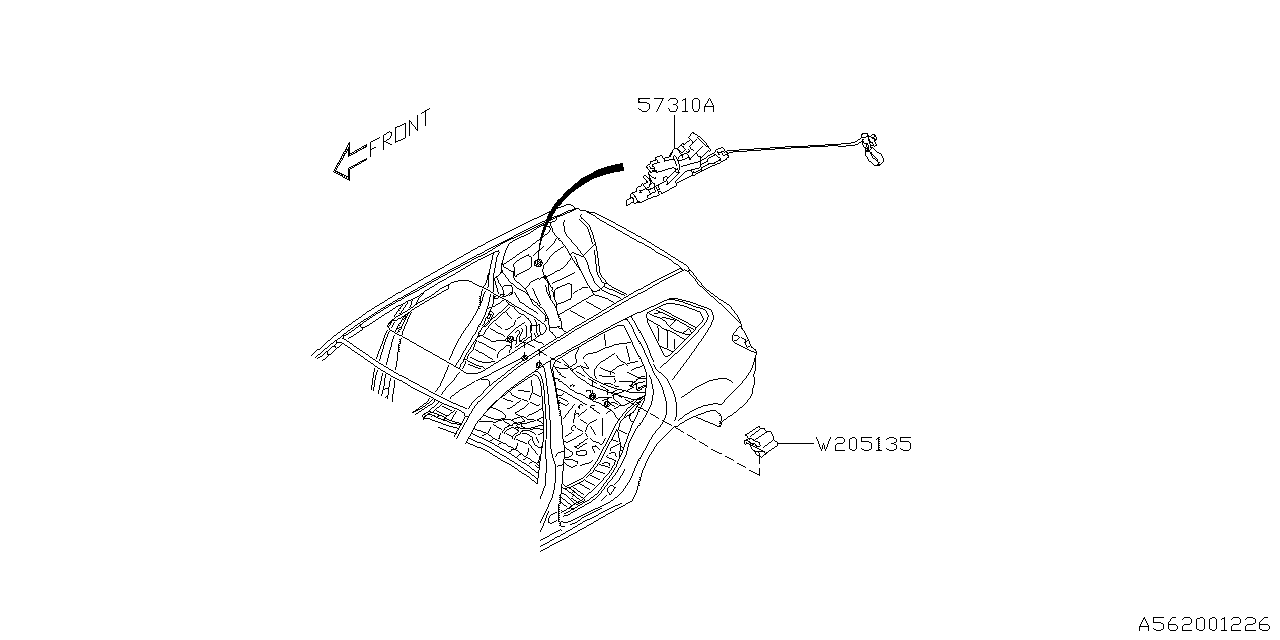 Diagram TRUNK & FUEL PARTS for your 2017 Subaru WRX   