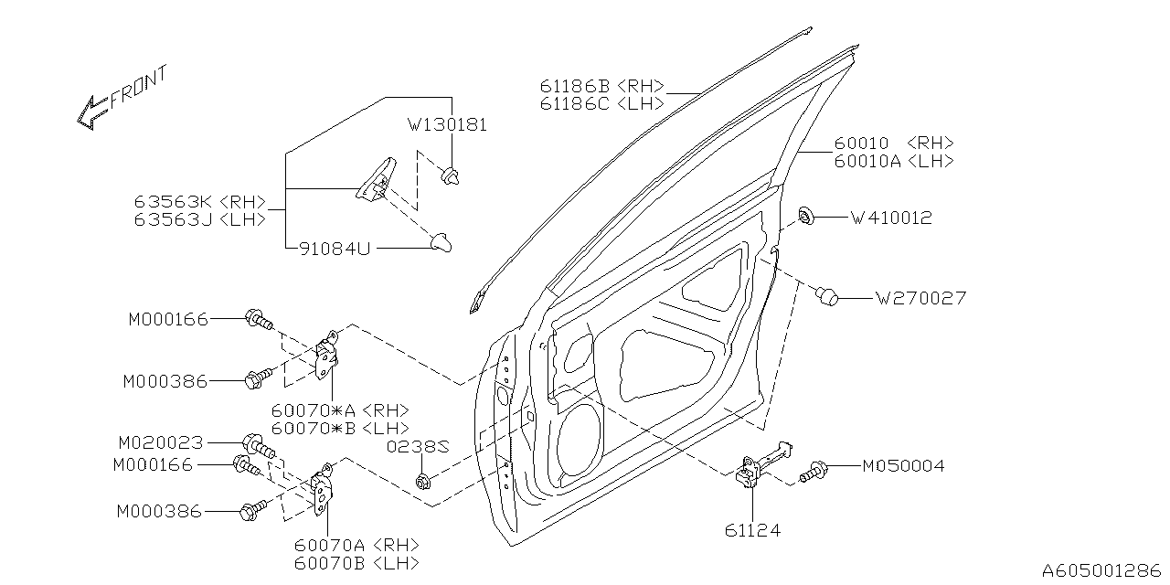 Diagram FRONT DOOR PANEL & REAR(SLIDE)DOOR PANEL for your 2019 Subaru Forester 2.5L Premium w/EyeSight 