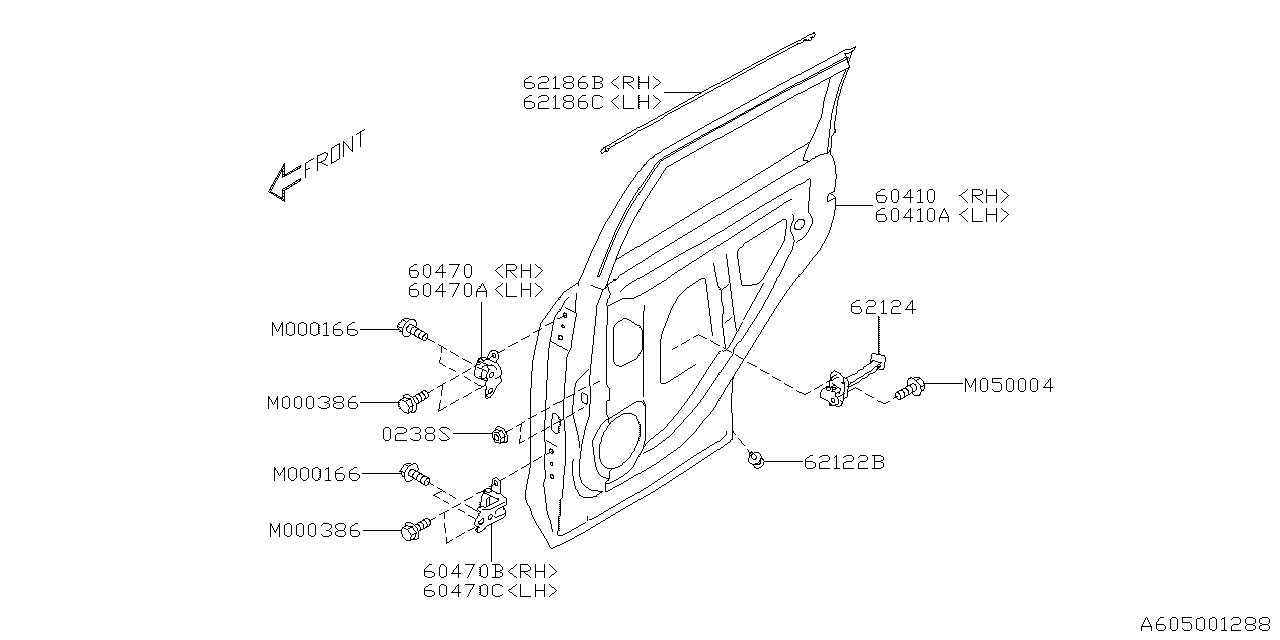 Diagram FRONT DOOR PANEL & REAR(SLIDE)DOOR PANEL for your 2023 Subaru Forester 2.5L Touring w/EyeSight 