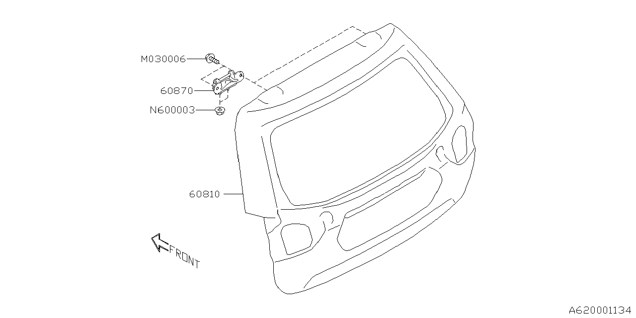 Diagram BACK DOOR PANEL for your 2019 Subaru Impreza  Sport Sedan 