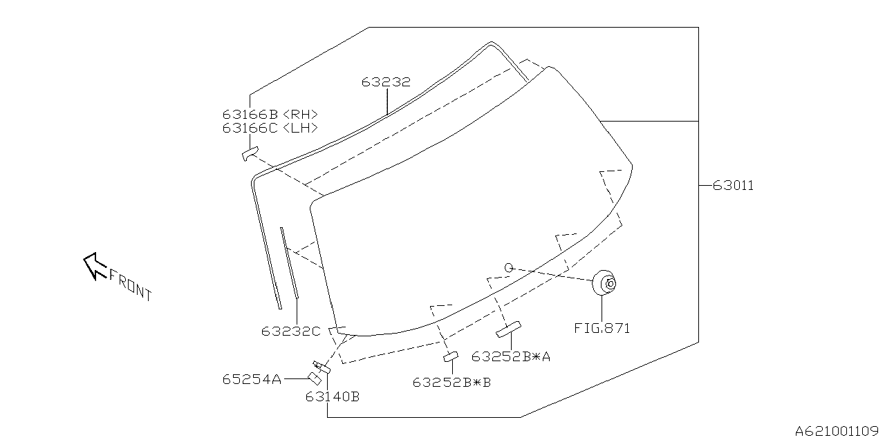 Diagram BACK DOOR GLASS for your 2020 Subaru Forester  Touring w/EyeSight 