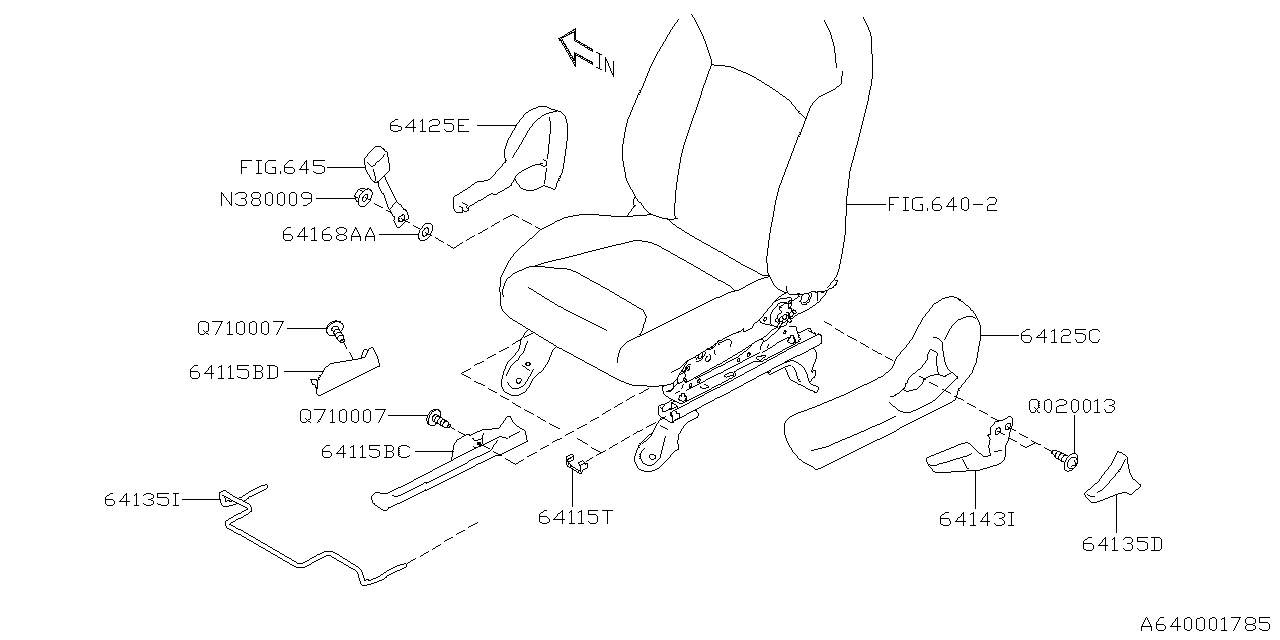 Diagram FRONT SEAT for your 2019 Subaru Forester   