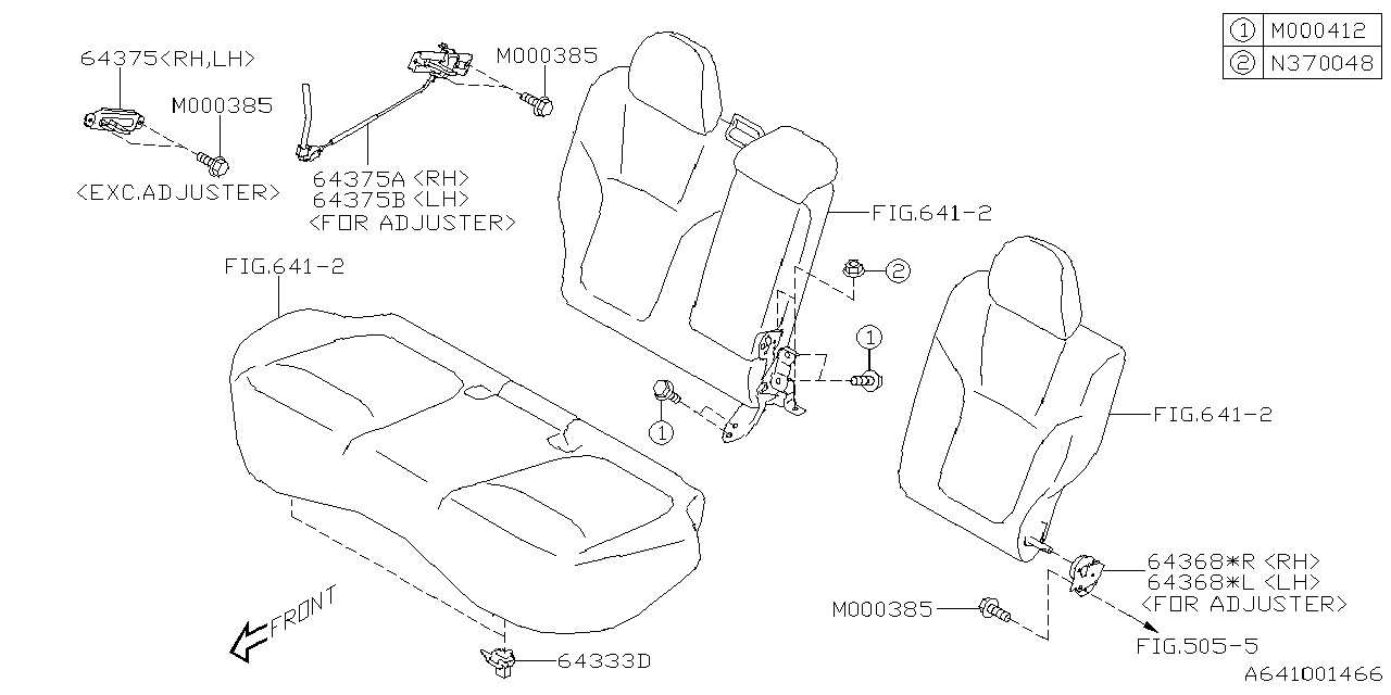 Diagram REAR SEAT for your Subaru