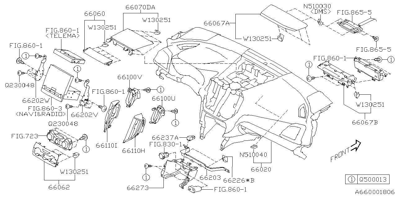 Diagram INSTRUMENT PANEL for your Subaru