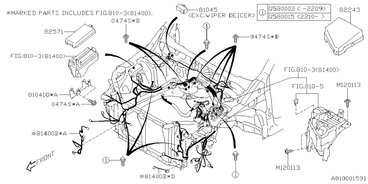 Diagram WIRING HARNESS (MAIN) for your Subaru