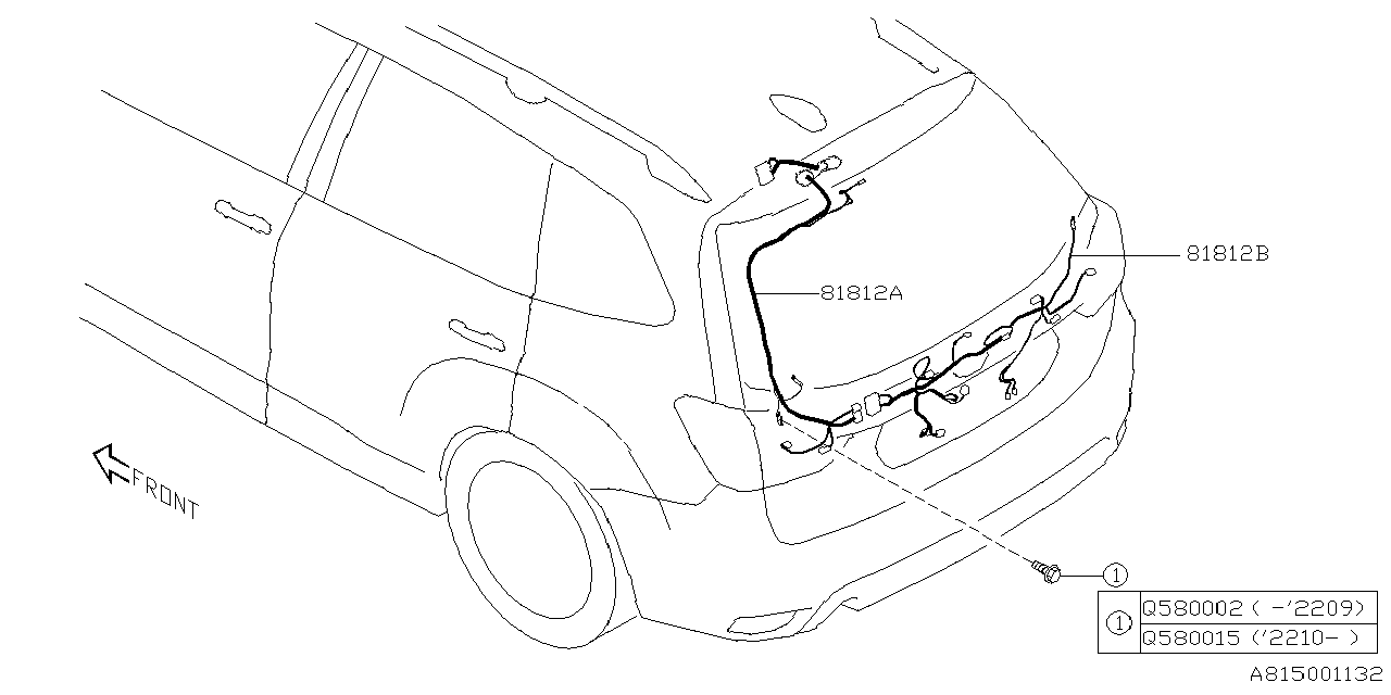 2024 Subaru Forester Cord Door A. Cord Tailgate (Rear Gate) (Back ...