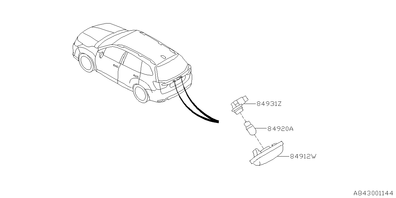 Diagram LAMP (LICENSE) for your Subaru Forester  