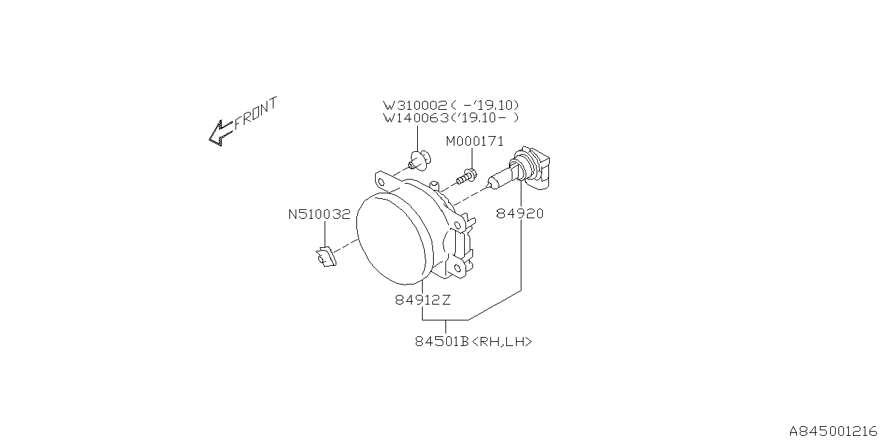 Diagram LAMP (FOG) for your 2023 Subaru Impreza  Premium Wagon 