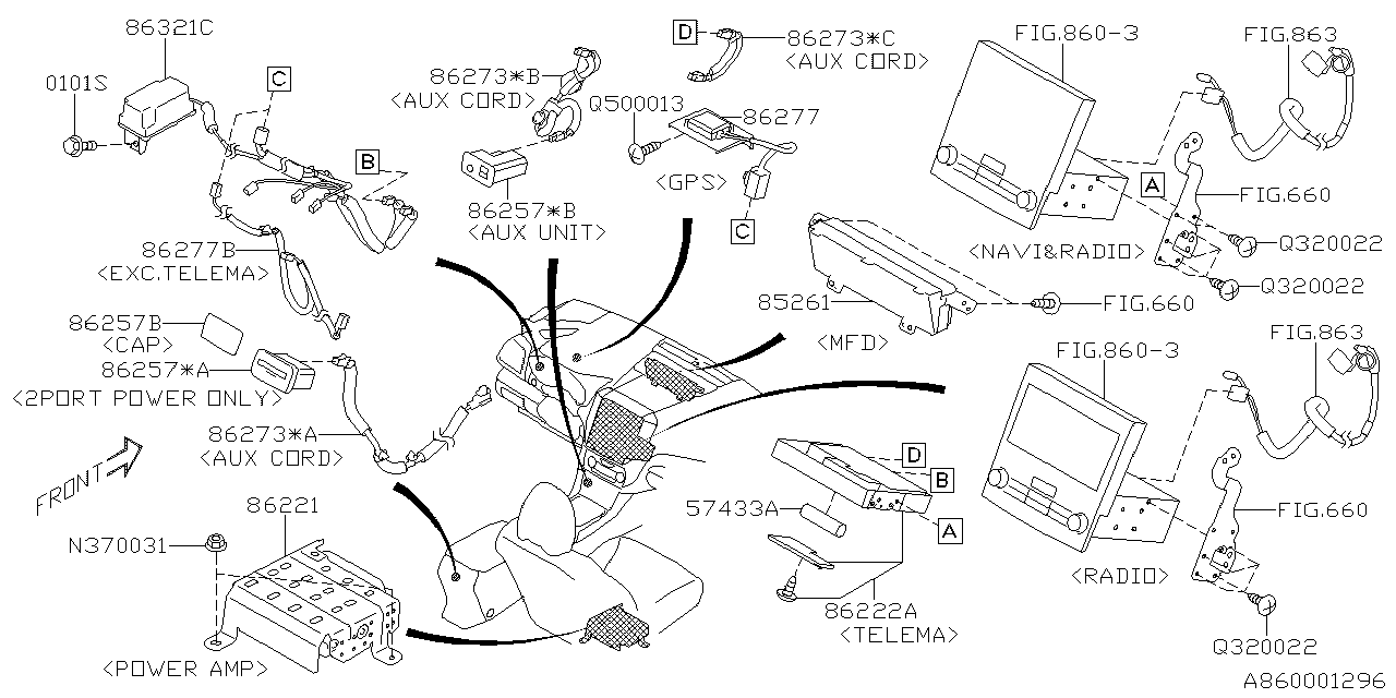 Diagram AUDIO PARTS (RADIO) for your 2022 Subaru Forester 2.5L Sport w/EyeSight 