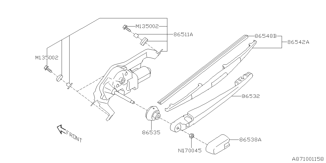 Diagram WIPER (REAR) for your 2006 Subaru Forester   