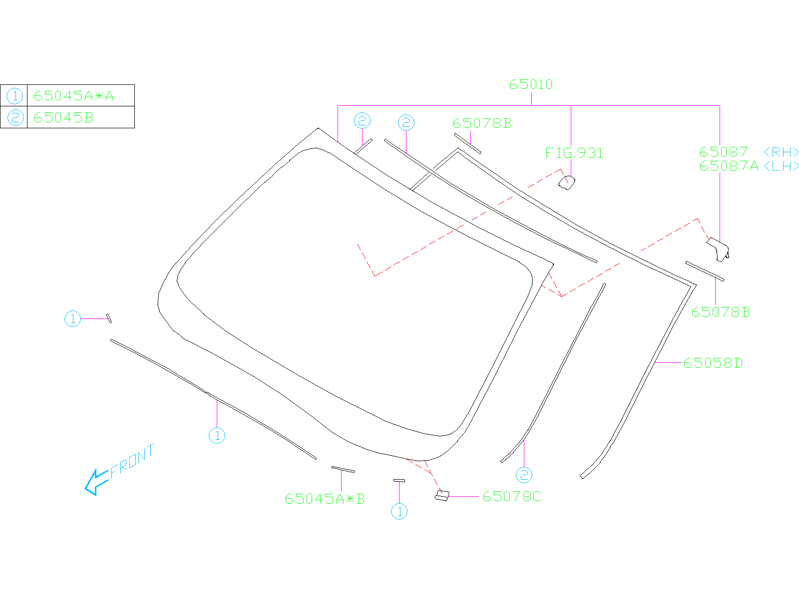 Subaru Forester Windshield Dimensions