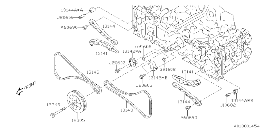 Diagram CAMSHAFT & TIMING BELT for your 2021 Subaru Impreza   