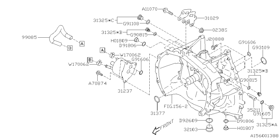 Diagram AT, TORQUE CONVERTER & CONVERTER CASE for your 2021 Subaru WRX   