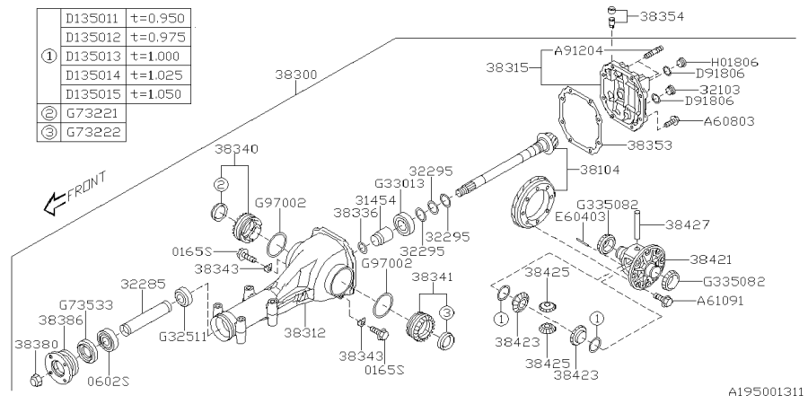 Diagram DIFFERENTIAL (INDIVIDUAL) for your Subaru Forester  