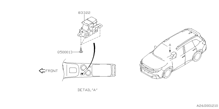 Diagram PARKING BRAKE SYSTEM for your 1996 Subaru Outback   