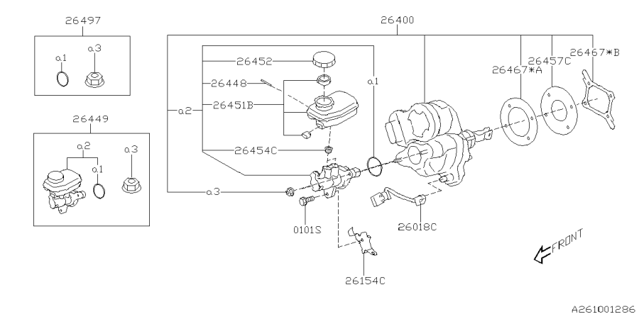 Diagram BRAKE SYSTEM (MASTER CYLINDER) for your Subaru Forester  Touring