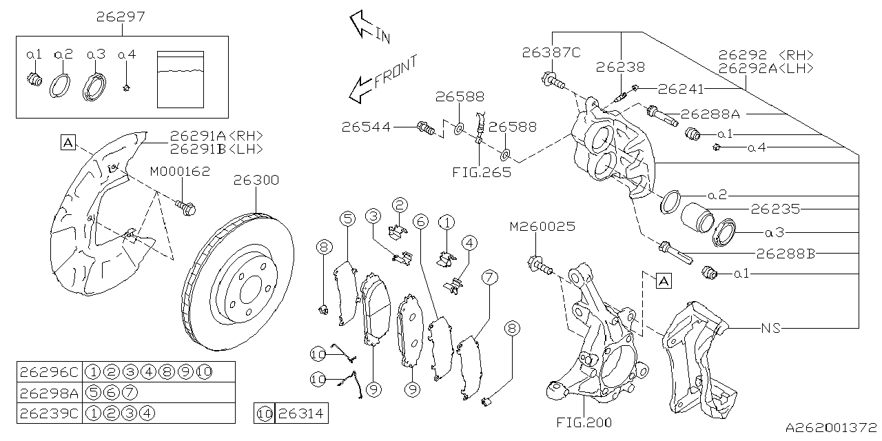 Diagram FRONT BRAKE for your 2024 Subaru Solterra   