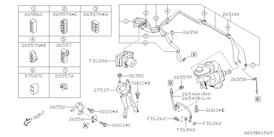 Diagram BRAKE PIPING for your 2017 Subaru Impreza 2.0L CVT 4WD Sport Sedan 