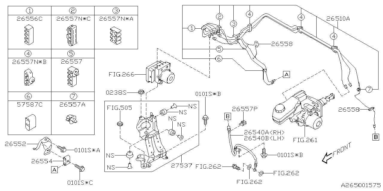 Diagram BRAKE PIPING for your 2017 Subaru Impreza 2.0L CVT 4WD Sport Sedan 