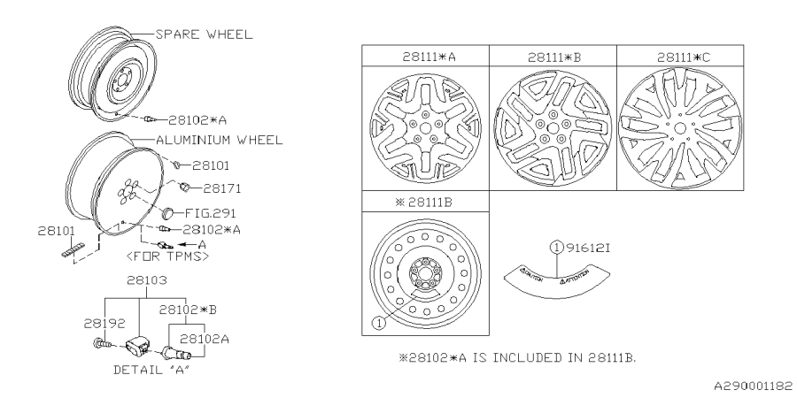 Diagram DISK WHEEL for your 2025 Subaru Forester  BASE PLUS 