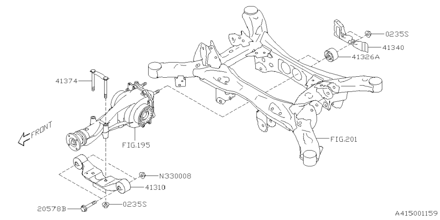 DIFFERENTIAL MOUNTING Diagram